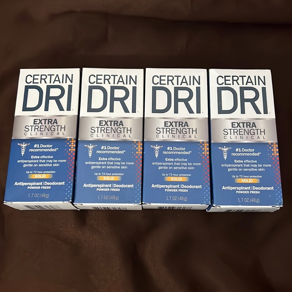 Certain Dri Solid Anti-Perspirant, Extra Strength - 1.7  fl oz. Set of 4.